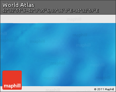 Physical 3D Map of the Area around 42° 18' 13" S, 34° 4' 30" E