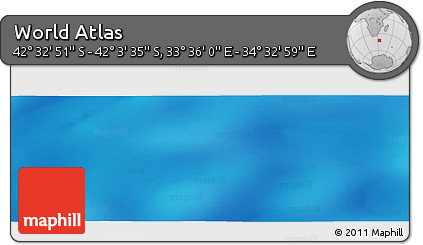 Physical Panoramic Map of the Area around 42° 18' 13" S, 34° 4' 30" E