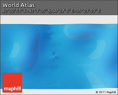 Physical 3D Map of the Area around 42° 18' 13" S, 34° 55' 29" E
