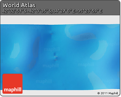 Physical 3D Map of the Area around 42° 18' 13" S, 34° 55' 29" E