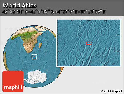 Satellite Location Map of the Area around 42° 18' 13" S, 34° 55' 29" E