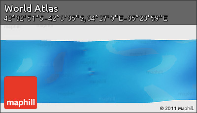 Physical Panoramic Map of the Area around 42° 18' 13" S, 34° 55' 29" E