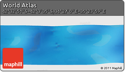 Physical Panoramic Map of the Area around 42° 18' 13" S, 34° 55' 29" E