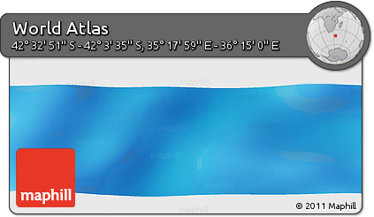 Physical Panoramic Map of the Area around 42° 18' 13" S, 35° 46' 29" E