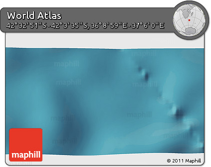 Satellite 3D Map of the Area around 42° 18' 13" S, 36° 37' 30" E