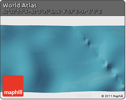 Satellite 3D Map of the Area around 42° 18' 13" S, 36° 37' 30" E