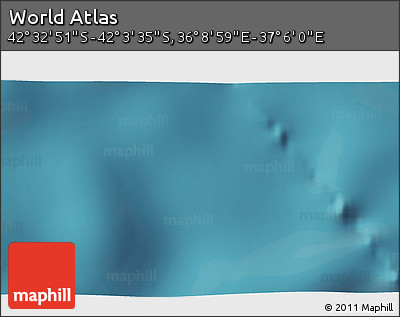 Satellite 3D Map of the Area around 42° 18' 13" S, 36° 37' 30" E