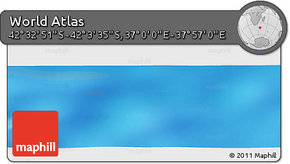Physical Panoramic Map of the Area around 42° 18' 13" S, 37° 28' 30" E