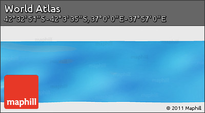 Physical Panoramic Map of the Area around 42° 18' 13" S, 37° 28' 30" E