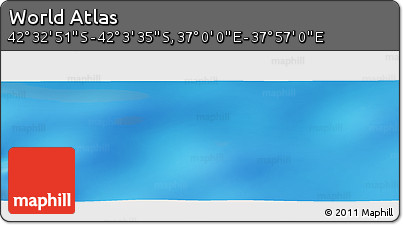 Physical Panoramic Map of the Area around 42° 18' 13" S, 37° 28' 30" E