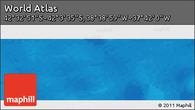 Physical Panoramic Map of the Area around 42° 18' 13" S, 38° 10' 29" W