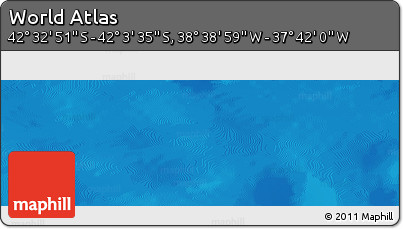 Physical Panoramic Map of the Area around 42° 18' 13" S, 38° 10' 29" W