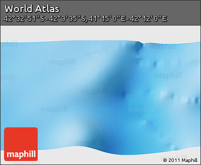 Shaded Relief 3D Map of the Area around 42° 18' 13" S, 41° 43' 30" E