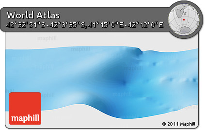 Physical Panoramic Map of the Area around 42° 18' 13" S, 41° 43' 30" E