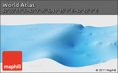 Physical Panoramic Map of the Area around 42° 18' 13" S, 41° 43' 30" E