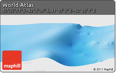 Physical Panoramic Map of the Area around 42° 18' 13" S, 41° 43' 30" E