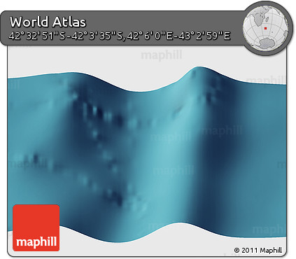 Satellite 3D Map of the Area around 42° 18' 13" S, 42° 34' 30" E