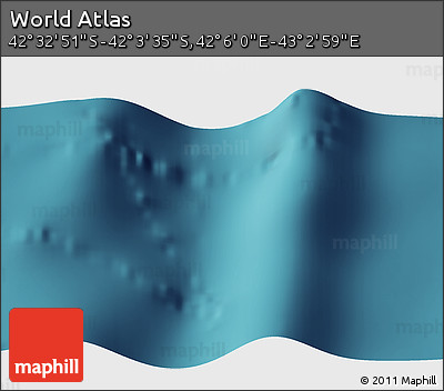 Satellite 3D Map of the Area around 42° 18' 13" S, 42° 34' 30" E