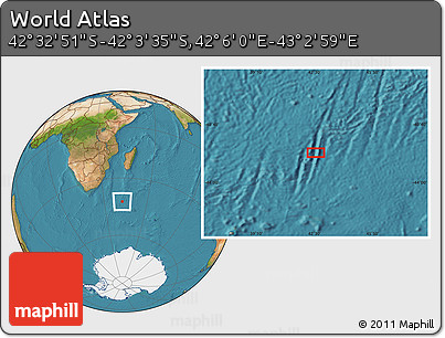 Satellite Location Map of the Area around 42° 18' 13" S, 42° 34' 30" E
