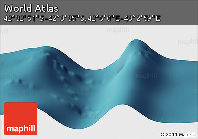 Satellite Panoramic Map of the Area around 42° 18' 13" S, 42° 34' 30" E