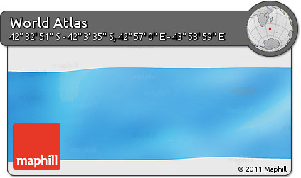 Physical Panoramic Map of the Area around 42° 18' 13" S, 43° 25' 29" E