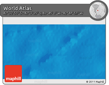 Physical 3D Map of the Area around 42° 18' 13" S, 43° 16' 29" W