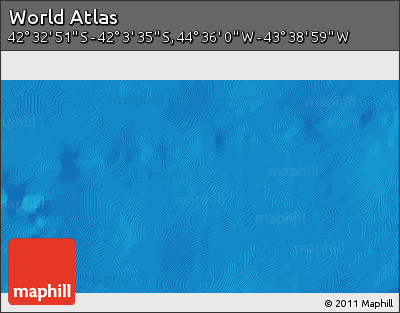 Physical 3D Map of the Area around 42° 18' 13" S, 44° 7' 30" W