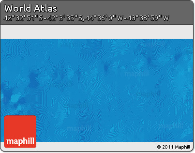 Physical 3D Map of the Area around 42° 18' 13" S, 44° 7' 30" W