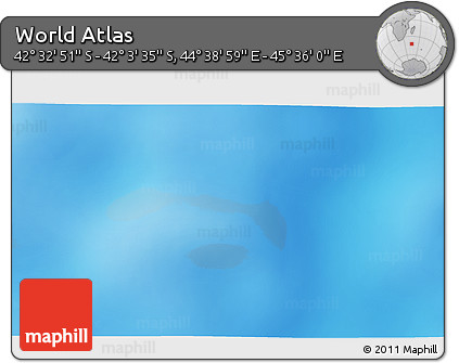 Physical 3D Map of the Area around 42° 18' 13" S, 45° 7' 30" E