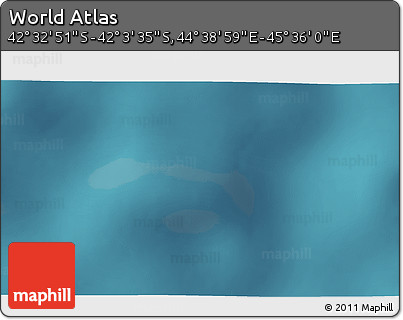 Satellite 3D Map of the Area around 42° 18' 13" S, 45° 7' 30" E