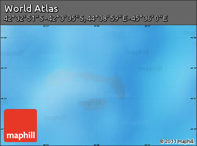 Physical Map of the Area around 42° 18' 13" S, 45° 7' 30" E