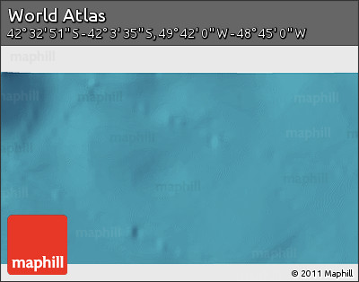 Satellite 3D Map of the Area around 42° 18' 13" S, 49° 13' 30" W