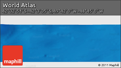 Physical Panoramic Map of the Area around 42° 18' 13" S, 49° 13' 30" W