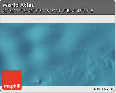 Satellite 3D Map of the Area around 42° 18' 13" S, 4° 19' 30" E