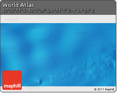 Shaded Relief 3D Map of the Area around 42° 18' 13" S, 4° 19' 30" E
