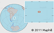 Gray Location Map of the area around 42° 18' 13" S, 50° 4' 30" W