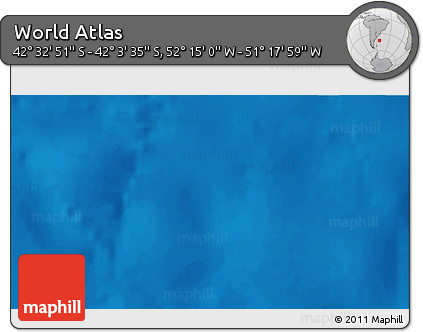 Physical 3D Map of the Area around 42° 18' 13" S, 51° 46' 29" W