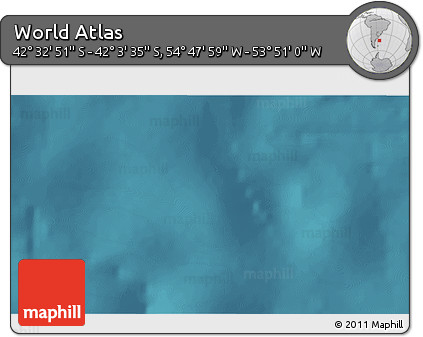 Satellite 3D Map of the Area around 42° 18' 13" S, 54° 19' 30" W