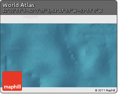 Satellite 3D Map of the Area around 42° 18' 13" S, 54° 19' 30" W
