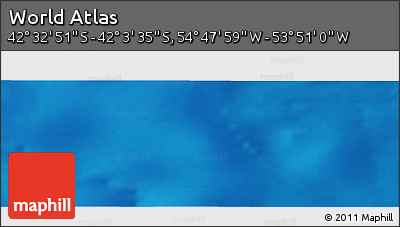Physical Panoramic Map of the Area around 42° 18' 13" S, 54° 19' 30" W