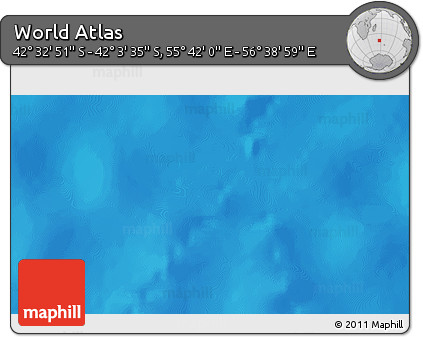 Physical 3D Map of the Area around 42° 18' 13" S, 56° 10' 29" E