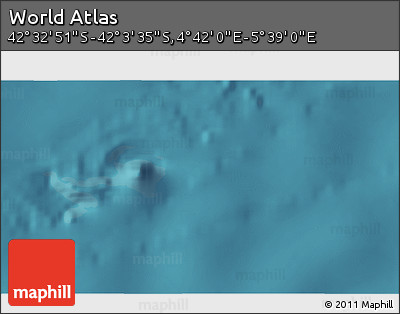 Satellite 3D Map of the Area around 42° 18' 13" S, 5° 10' 30" E