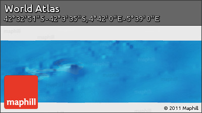 Physical Panoramic Map of the Area around 42° 18' 13" S, 5° 10' 30" E