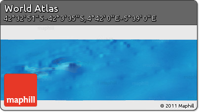 Physical Panoramic Map of the Area around 42° 18' 13" S, 5° 10' 30" E
