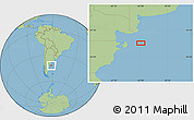 Savanna Style Location Map of the area around 42° 18' 13" S, 61° 58' 30" W