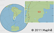Savanna Style Location Map of the area around 42° 18' 13" S, 67° 4' 29" W
