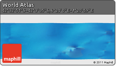 Physical Panoramic Map of the Area around 42° 18' 13" S, 6° 52' 30" E