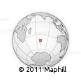 Outline Map of the Area around 42° 18' 13" S, 70° 37' 30" E, rectangular outline
