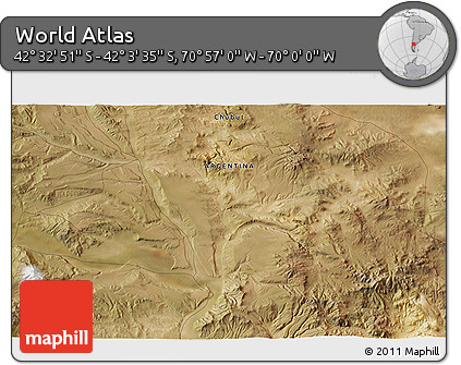 Satellite 3D Map of the Area around 42° 18' 13" S, 70° 28' 29" W