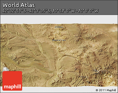 Satellite 3D Map of the Area around 42° 18' 13" S, 70° 28' 29" W